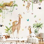3 stickers chambre enfant stickers muraux animaux jungle muraux enfant style simple et moderne adapt�s ...