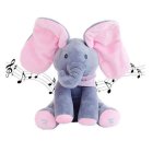 30 cm peek a boo electrique el�phant en peluche jouet interactif mignon en peluche jouet