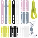30 pcs attache de câble en silicone - bande elastique pour regrouper et fixer des câbles (5 couleurs) ... 30 pcs attache de câble en silicone - bande elastique pour regrouper et fixer des câbles (5 couleurs) ...