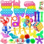 30 pcs jeu de jouets sensoriels fidget, pack de jouets fidget, jouet sensoriel push and pop bubble jouet ...