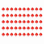30 pices bobbers de pche 1. 25 pouces snap on flotteur rouge et blanc bobbers bouton poussoir boue ...