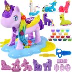 30 pi�ces set de p�te � modeler pour enfantsset de p�te � modeler licorne avec 10 bo�tes de p�te � modeler ...