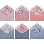 30pcs elgant enveloppes florales pour invitation, enveloppes a motif floral avec pour les mariages, ...