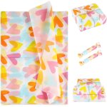 30pcs papier de soie coeurs , papier d'emballage coeur color� papier d'emballage a motifs imprim�s papier ...