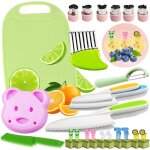 31 pices kit de couteau de cuisine pour enfants, couteau montessori, kit securite de cuisine, enfants ...