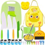 31 pi�ces kit de couteau de cuisine pour enfants, couteau montessori, kit securite de cuisine, enfants ...