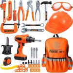 32 pièces jouet d'outil de construction pour enfants, inclus sac a dos perceuse electrique mandrin scie ... 32 pièces jouet d'outil de construction pour enfants, inclus sac a dos perceuse electrique mandrin scie ...