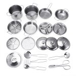 32 pièces mini couverts de cuisine en acier inoxydable maison de jeu nourriture jouet chaudière bouilloire ... 32 pièces mini couverts de cuisine en acier inoxydable maison de jeu nourriture jouet chaudière bouilloire ...