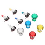 32mm arcade jeu bouton poussoir 5 couleurs led lumi�re auto r�initialisation diy machine d'arcade bouton ...