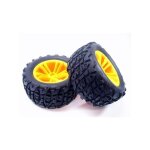 3368 - p007 2 pneus + jantes arri�res pour monster truck haiboxing x - missile - amewi
