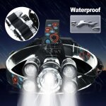 35000lm t6 lampe de tte frontale torche rechargeable (sans batterie)