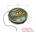 35lb / 45lb / 55lb 5m leadcore tress camouflage carpe ligne de pche cheveux plates - formes plomb noyau ...