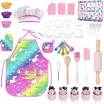 38pcs kit patisserie enfant, kit cuisine jouet enfant y compris tablier cuisine, toque de chef, les gants, ... 38pcs kit patisserie enfant, kit cuisine jouet enfant y compris tablier cuisine, toque de chef, les gants, ...