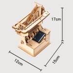3d bricolage assembler mcanique engins jouet en bois marbre boule d'escalade escalier solaire aliment ...