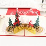3d cartes de no�l, cartes pop - up de no�l, carte de no�l greetin