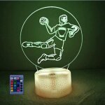 3d lampe art d�co 7 / 16 couleurs change contr�le a distance veilleuse usb powered enfants cadeau anniversaire ...