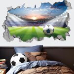 3d sticker mural de salon, stickers muraux 3d football ar�ne, poster du stade chambre d'enfant, autocollant ...
