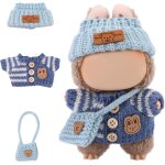 3pcs ensemble de vêtements de poupée, mignon chapeaux en laine bleue pull rayé & sac croisé elégant tenue ... 3pcs ensemble de vêtements de poupée, mignon chapeaux en laine bleue pull rayé & sac croisé elégant tenue ...