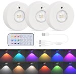 3pcs lampe de placard avec telecommande, rechargeable spot led sans fil, eclairage de vitrine, rgb dimmable ... 3pcs lampe de placard avec telecommande, rechargeable spot led sans fil, eclairage de vitrine, rgb dimmable ...