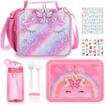 3pcs lunch box enfant set, sac a lunch isolation enfants, bento box avec compartiments et des couverts, ... 3pcs lunch box enfant set, sac a lunch isolation enfants, bento box avec compartiments et des couverts, ...