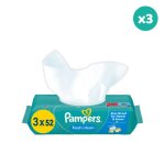 3x 52 pampers fresh clean lingettes