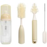 4 - in - 1 silicone baby bottle brush for bottles, nipples and breast pumps, 360 cleaning, with storage ...