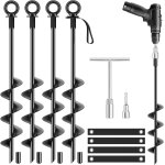 4 pack 18 fully welded ground anchor for trampoline, strong wind tent, carport, shed, mobile home 4 pack 18 fully welded ground anchor for trampoline, strong wind tent, carport, shed, mobile home