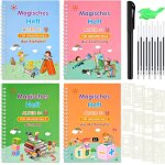 4 pcs cahiers cahier ecriture magique allemands avec stylo magique, aide a l'ecriture et pochoir a dessin, ... 4 pcs cahiers cahier ecriture magique allemands avec stylo magique, aide a l'ecriture et pochoir a dessin, ...