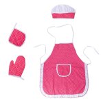 4 pcs / lot enfant chef habiller vtements cuisine outils de cuisson faire semblant jouer cuisine tablier ...