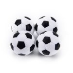 4 pi�ces 32mm table football balle blanc noir en plastique football football mini balle football rond ...
