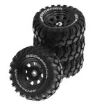 4 pices 93 mm en mtal 1, 9 pouces jante de roue beadlock ensemble de pneus en caoutchouc pour voiture ...