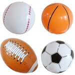 4 pi�ces ballon de plage gonflable 40cm ballon d'eau gonflable pvc football basket - ball baseball football ...