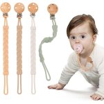 4 pièces chaînes de sucette en silicone chaînes de sucette faciles a nettoyer chaîne de sucette souple ... 4 pièces chaînes de sucette en silicone chaînes de sucette faciles a nettoyer chaîne de sucette souple ...