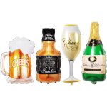 4 pices champagne ballons, whisky bire aluminium ballon, xxl - ballon anniversaire en forme de bouteille ...