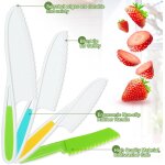 4 pièces couteau enfant, couteau de sécurité en plastique avec bord dentelé, knife sécurité de montessori ... 4 pièces couteau enfant, couteau de sécurité en plastique avec bord dentelé, knife sécurité de montessori ...
