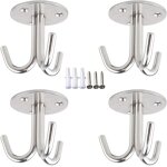 4 pices crochet en acier inoxydable crochet de plafond , patre de fixation au plafond crochet, suspension ...