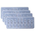 4 pièces echecs résine moule 3d echecs pièce silicone moule ensemble pour résine coulée parfait pour ... 4 pièces echecs résine moule 3d echecs pièce silicone moule ensemble pour résine coulée parfait pour ...