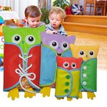 4 pices / ensemble jouets en peluche hibou, jouet de dguisement, dveloppement intellectuel, aide educative ...