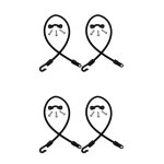 4 pices gebonden cordon de choc elastische kayak kano peddel hengel longe veilige touw extrieur kamp ...