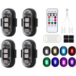 4 pièces lumières stroboscopiques pour drone, 8 couleurs led strobe drone light etanche sans fil avec ... 4 pièces lumières stroboscopiques pour drone, 8 couleurs led strobe drone light etanche sans fil avec ...
