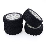 4 pi�ces de pneus en caoutchouc et plastique pour voiture rc 1 / 10, roues compatible avec redcat hsp ...