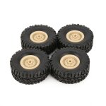4 pi�ces de pneus a jantes en caoutchouc pour voiture rc 1 / 16, pi�ce de rechange pour camion sur chenilles ...