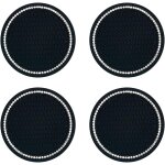 4 pi�ces sous verres de voiture universel anti - d�rapant silicone porte gobelet de voiture cristal strass ...