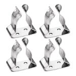 4 pièces support de crochet bateau pince a ressort en acier inoxydable supports rame marine argent 4 pièces support de crochet bateau pince a ressort en acier inoxydable supports rame marine argent