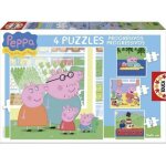 4 puzzles enfant - peppa pig - 6 - 9 - 12 - 16 pieces - educa - peppa cochon