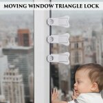 4 s�curit� enfant bloque porte coulissante, fen�tre verrouillage de s�curit� enfant, verrouillage de ...