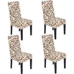 4 x housses de chaise universelles extensibles et lavables pour chaises de salle a manger (café + champagne) ... 4 x housses de chaise universelles extensibles et lavables pour chaises de salle a manger (café + champagne) ...