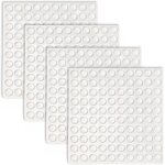 400 pcs butes de porte en caoutchouc, 8 ×3mm tampons en silicone transparent amortisseur porte placard ...