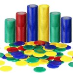 400 pices en plastique poker chips jeu jetons 4 couleurs compteur carte pour le jeu compter jeu de bingo ...