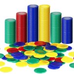 400 pices en plastique poker chips jeu jetons 4 couleurs compteur carte pour le jeu compter jeu de bingo ...